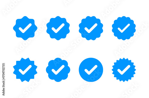 verified icon logo design. verification check mark. approved icon