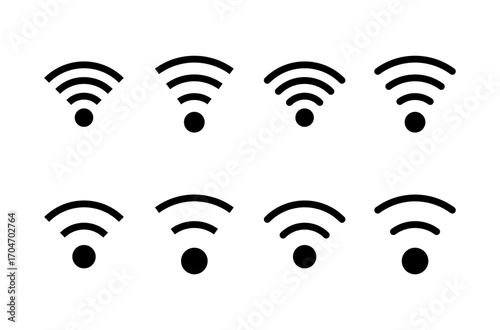 Wifi icon logo design. signal sign and symbol. Wireless  icon