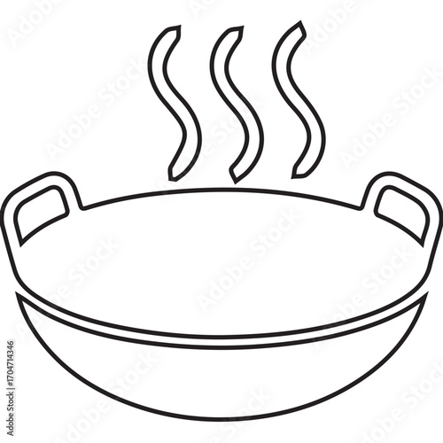 Cooking pan with steam