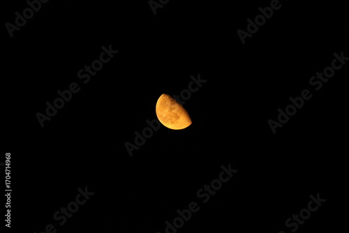 Beautiful moon setting on the horizon