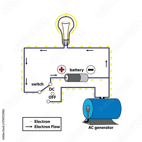 Electrical Circuit Diagram with Components for Educational and Engineering Purposes