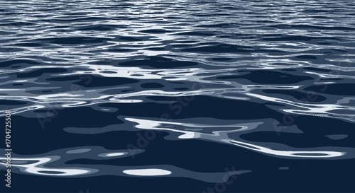 Serene Navy Blue Water Surface with Gentle Ripples and Reflections - Nature Background for Calm & Refreshing Brand Visuals