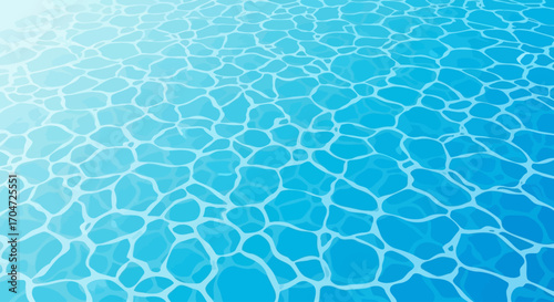 Turquoise Water Ripples Abstract Illustration for Summer Vibes and Relaxing Vacation Getaways, Seamless Digital Background
