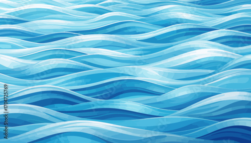 Ocean Wave Pattern Abstract Illustration for Tranquility, Creativity, and Calmness in Business and Personal Design Projects