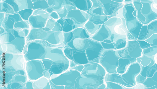 Abstract Water Surface with Light Reflections and Blue Tones - Clean Ripple Texture for Summer Background, Web Design and Marketing