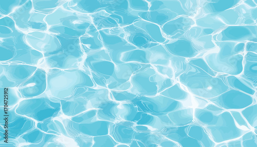 Abstract blue water texture with caustic light reflections and summer aquatic feel, perfect for tourism and wellness designs