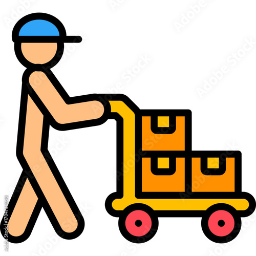 Material Handling lineal color icon