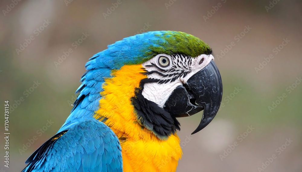 Obraz premium Close-up portrait of a vibrant macaw