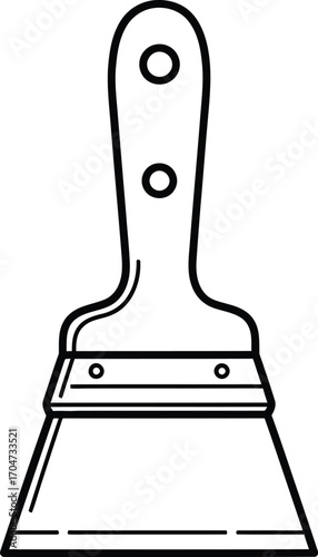 Illustration of a putty knife or scraper tool