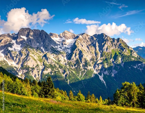 Majestic alpine mountain range