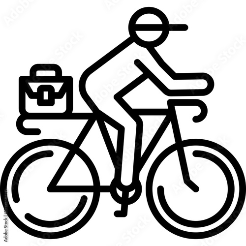 Bike To Work line icon