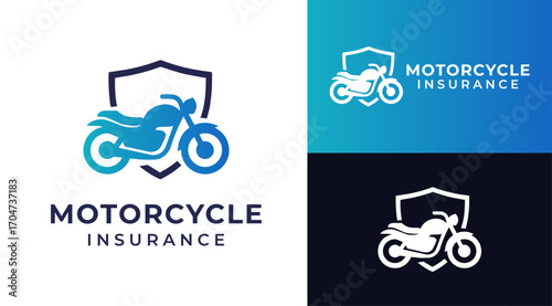 Motorcycle & Scooter Insurance Logo – Assurance Matching  Vector Shield Design for Security Branding