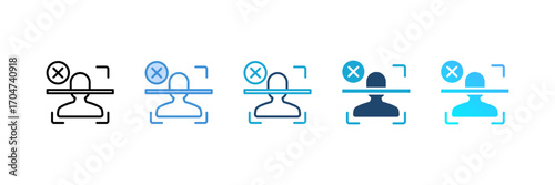 Deepfake Detection icon set multiple style collection