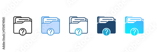 Data  Anonymization icon set multiple style collection
