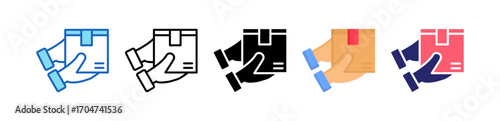 Delivery Multiple Style Icon Set Collection. 
