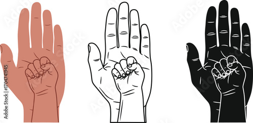 Generational connection: an adult's protective hand cradles a baby's small fist.