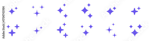 Stars sparkle icon set. brightness twinkle shine icons - Generative AI logo icon magic sparkle stars symbol , Artificial intelligence sign. Vector ai generated icon