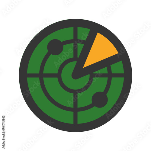radar outline fill icon