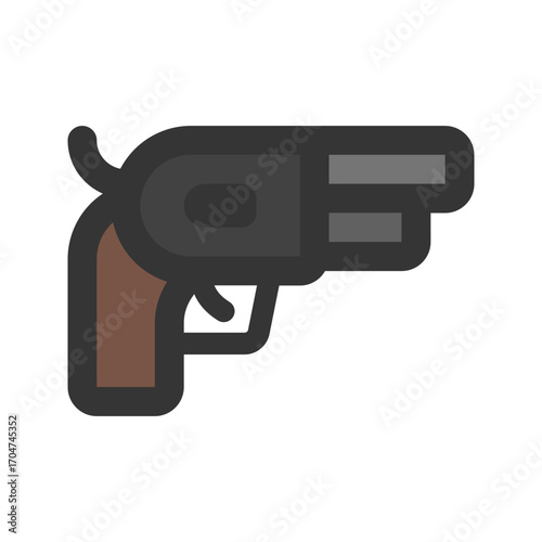 revolver outline fill icon