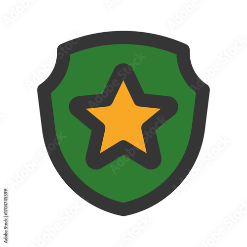 shield outline fill icon