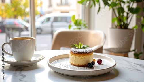 Wallpaper Mural Cafe dessert scene with coffee Torontodigital.ca