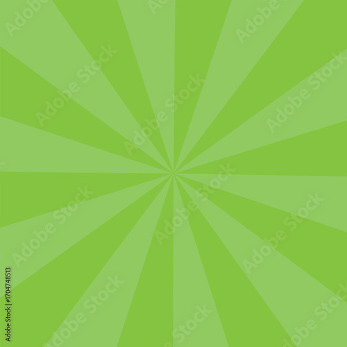 Lime green sunburst radiating design element