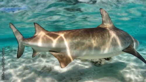 Underwater shark closeup
