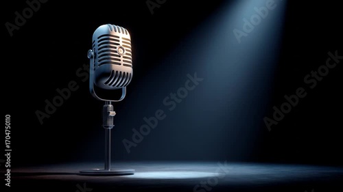 Vintage microphone spotlight
