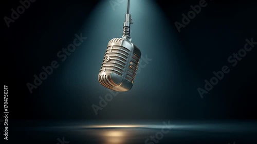 Vintage microphone spotlight