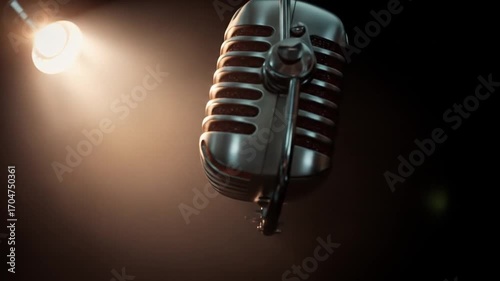 Vintage microphone spotlight