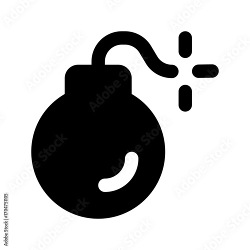 bomb glyph icon