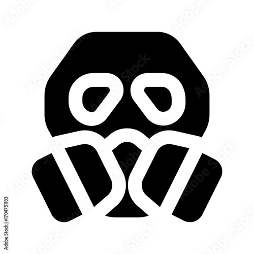 gas mask glyph icon