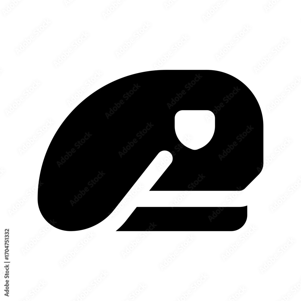 Obraz premium military hat glyph icon