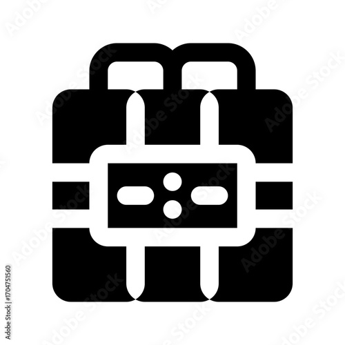 time bomb glyph icon