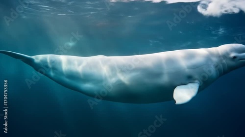 White whale underwater