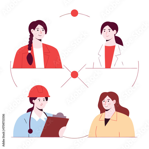 career-woman-icon-set-isolated-on-pure-white-backg.eps