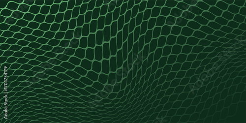Curved net pattern with black background. Seamless design for sportswear or equipment like soccer goals, volleyball nets, basketball hoops, hockey nets, and athletic gear.