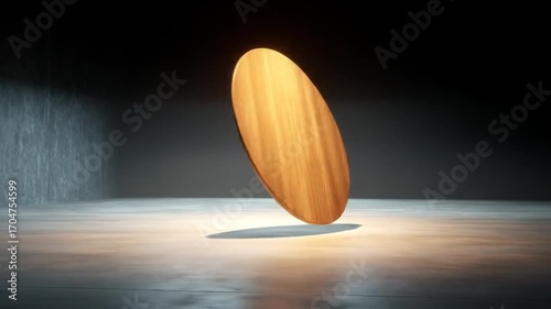 Wooden oval floating