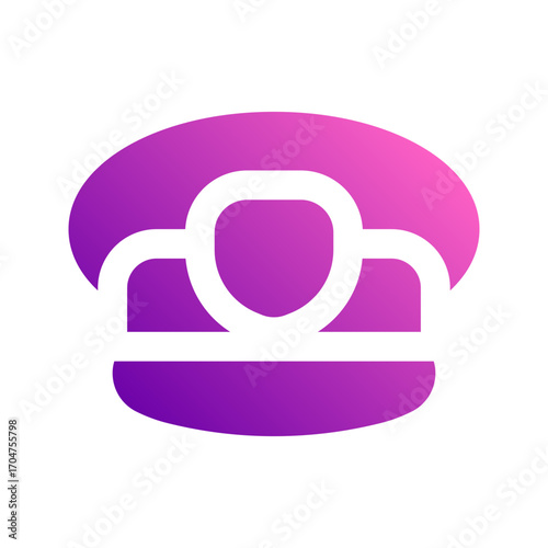 military hat gradient icon