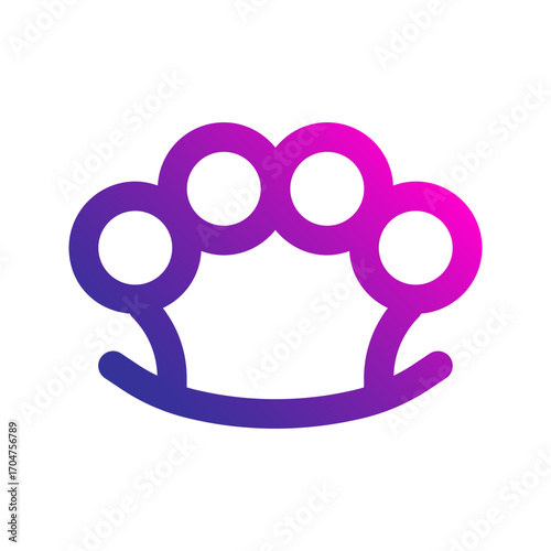 brass knuckles gradient icon