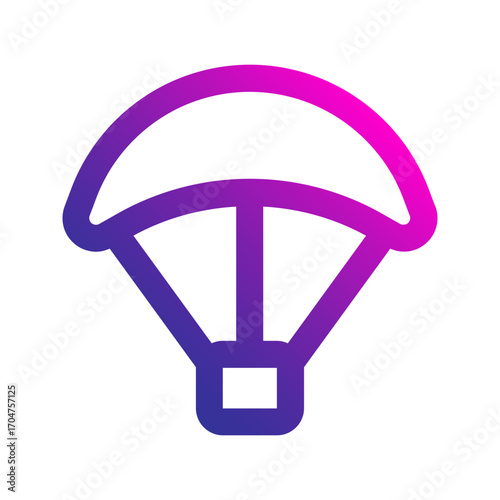 parachute gradient icon