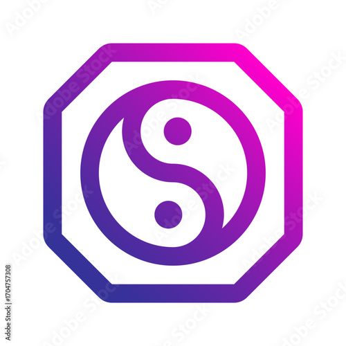 yin yang gradient icon