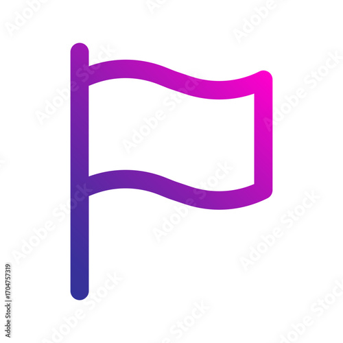 white flag gradient icon