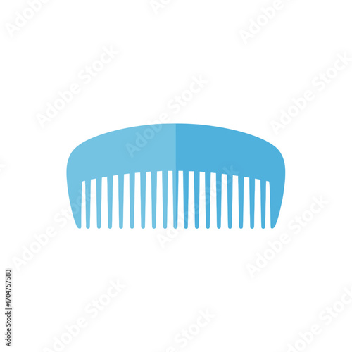Blue Hair Comb Illustration for Personal Grooming and Styling.