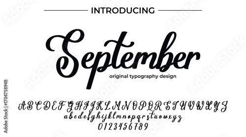 September - Elegant Script Font for Smooth Handwritten Design and Creative Typography