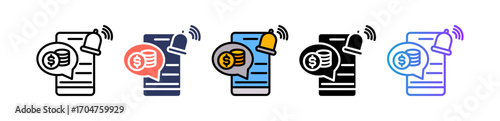 Payment Notification line icon