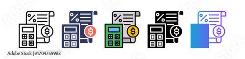 Interest Calculator line icon