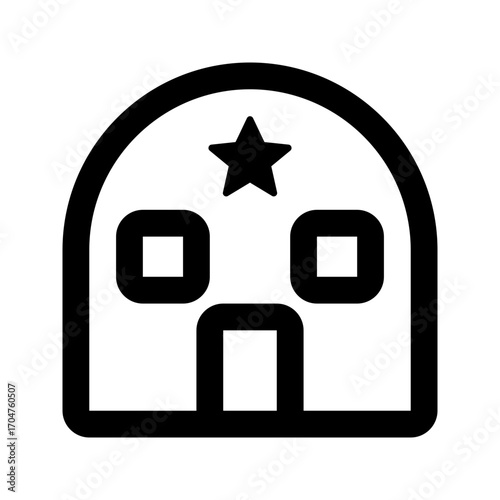 bunker line icon