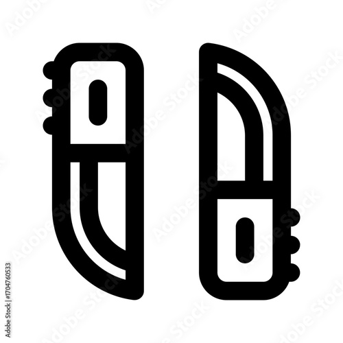 dagger line icon