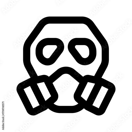 gas mask line icon